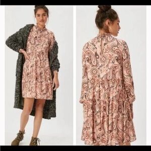 Anthropologie Cady Tiered Paisley Dress Size Medium